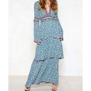 Nasty Gal Floral Tiered Maxi Dress